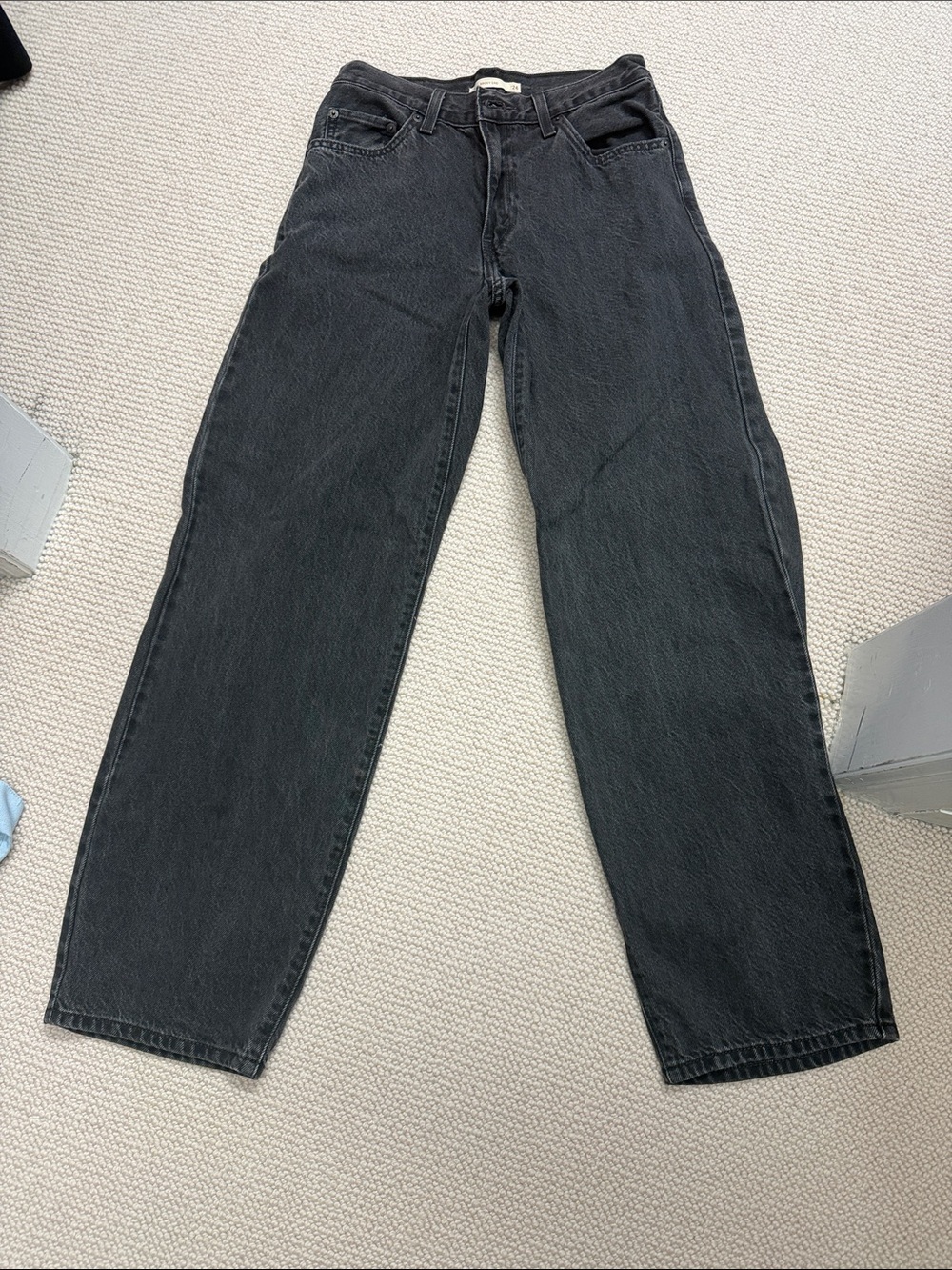 Levi's Women's Relaxed Black Straight-Leg Jeans